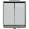 Siemens DELTA Light Grey, Dark Grey 1 Way 2 Pole Surface Mount Light Switch 25V 10A 5TA4705