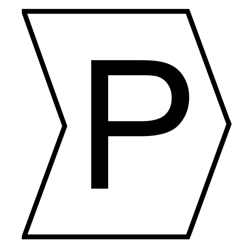 HellermannTyton Helagrip Slide-On Pre-Printed Cable Marker, Black Legend "P", White Marker, 2-5 mm Cable Diameter 901-10444