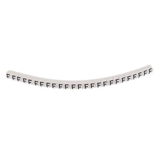 HellermannTyton Helagrip Slide-On Cable Marker, Black, Pre-printed "F", Suitable for 1-3mm Cable Diameter, PVC 901-10406