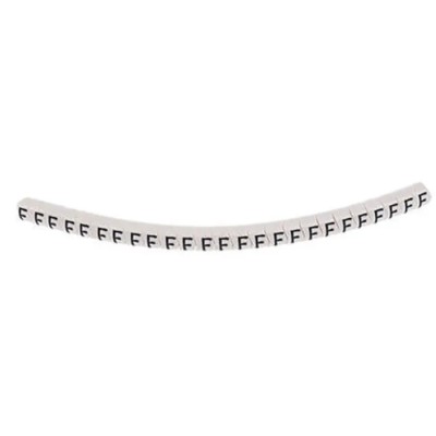 HellermannTyton Helagrip Slide-On Cable Marker, Black, Pre-printed "F", Suitable for 1-3mm Cable Diameter, PVC 901-10406