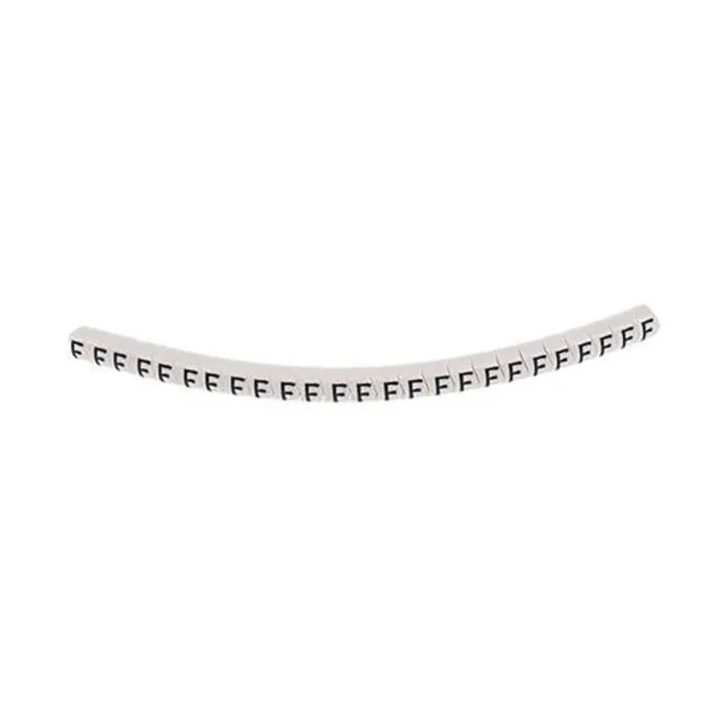 HellermannTyton Helagrip Slide-On Cable Marker, Black, Pre-printed "F", Suitable for 1-3mm Cable Diameter, PVC 901-10406