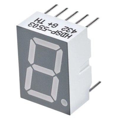 Avago Technologies 1 Digit 7 Segment Red LED Display Cathode 3.7mcd Right Side Decimal HDSP-5503