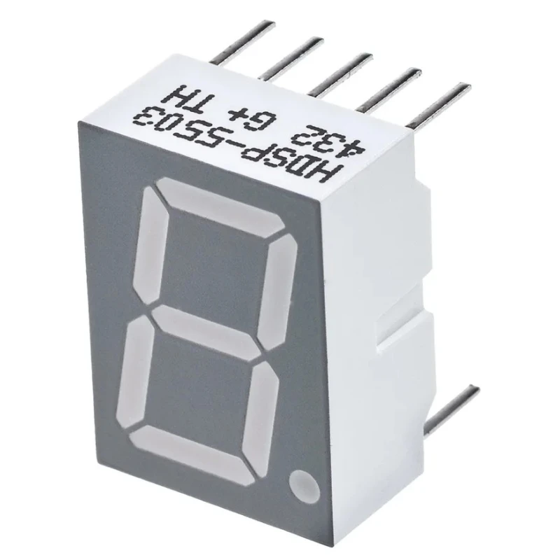 Avago Technologies 1 Digit 7 Segment Red LED Display Cathode 3.7mcd Right Side Decimal HDSP-5503
