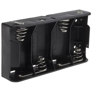 RS PRO D Battery Holder Chassis Mount Polypropylene Body Coil Spring Termination 4 Cells 149mm x 71mm x 28mm 594-426