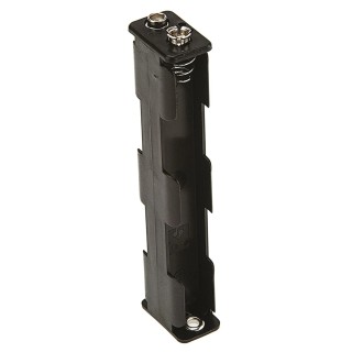 RS PRO AA Battery Holder 4-Cell Polypropylene Chassis Mount with Coil Spring Termination 594-432