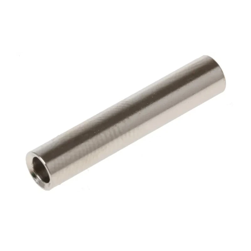 RS PRO Round Brass Spacer 25 mm Nickel Finish 606-787