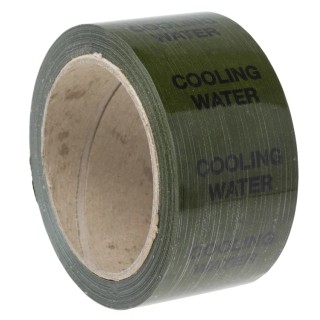 RS PRO Green Vinyl Polypropylene Pipe Marking Tape Pre-printed Cooling Water Text 50mm Width 33m Length 711-384