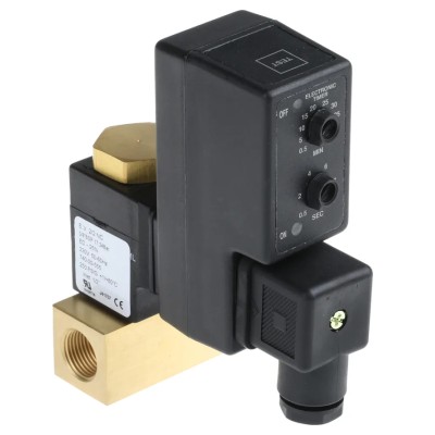 RS PRO Automatic Condensate Drain R 3/8 in Brass Body Nitrile Rubber Seal IP65 240V 50Hz 725-125