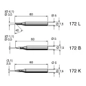 Ersa 0.5 mm Conical 60 mm Soldering Iron Tip for Multitip C25 172BD/SB