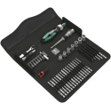 Wera 41 Piece Woodcraft Tool Kit with Universal Bit Holder, Voltage Tester, and Pouch 05135939001