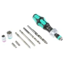 Wera 41 Piece Woodcraft Tool Kit with Universal Bit Holder, Voltage Tester, and Pouch 05135939001