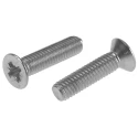RS PRO Pozidriv Countersunk Stainless Steel Machine Screw 25 mm M6 529-056