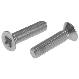 RS PRO Pozidriv Countersunk Stainless Steel Machine Screw 25 mm M6 529-056