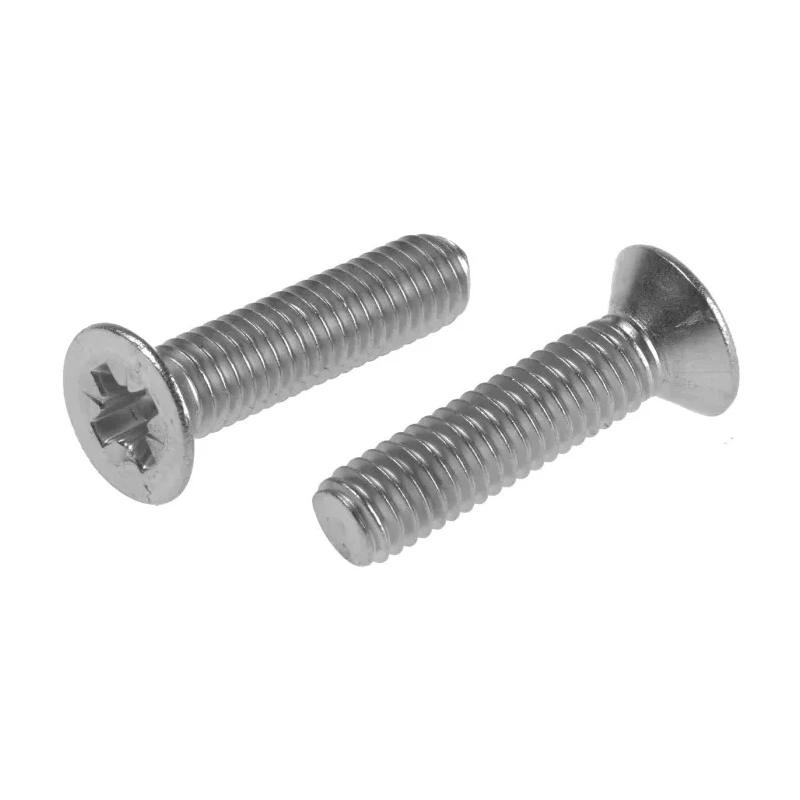 RS PRO Pozidriv Countersunk Stainless Steel Machine Screw 25 mm M6 529-056