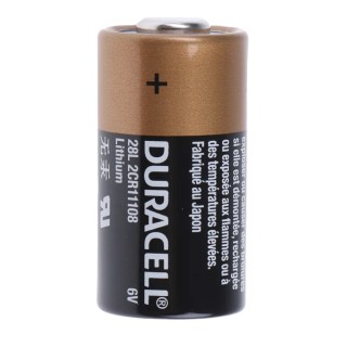 Duracell Lithium Manganese Dioxide 6 V Camera Battery PX28L P1 RS, 150 mAh, 13 mm Diameter x 25.2 mm Height