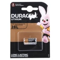 Duracell Lithium Manganese Dioxide 6 V Camera Battery PX28L P1 RS, 150 mAh, 13 mm Diameter x 25.2 mm Height