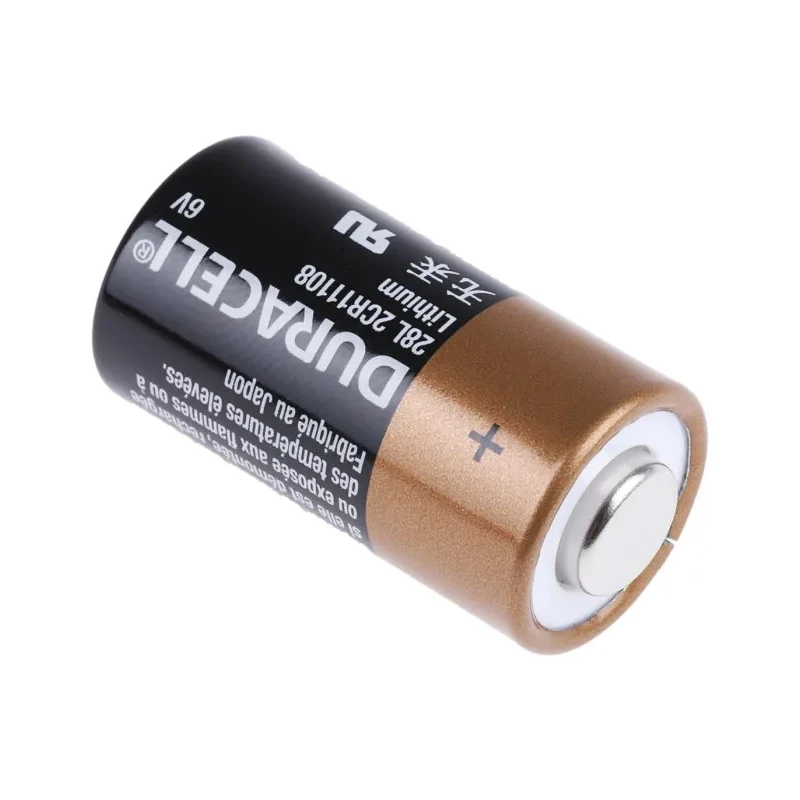 Duracell Lithium Manganese Dioxide 6 V Camera Battery PX28L P1 RS, 150 mAh, 13 mm Diameter x 25.2 mm Height