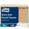 Tork White Facial Tissue 2-Ply, Soft and Absorbent, Pack of 150 Sheets 476417