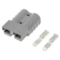 Anderson Power Products SB50 Series 2 Way Male Battery Connector, Horizontal, Cable Mount, 600V, 50A SB50