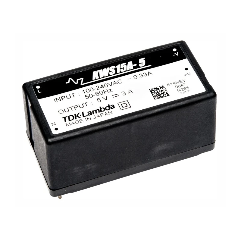 TDK-Lambda KWS15A-24 Switching Power Supply 24V DC, 16.8W, 700mA Output, PCB Mount KWS15A-24