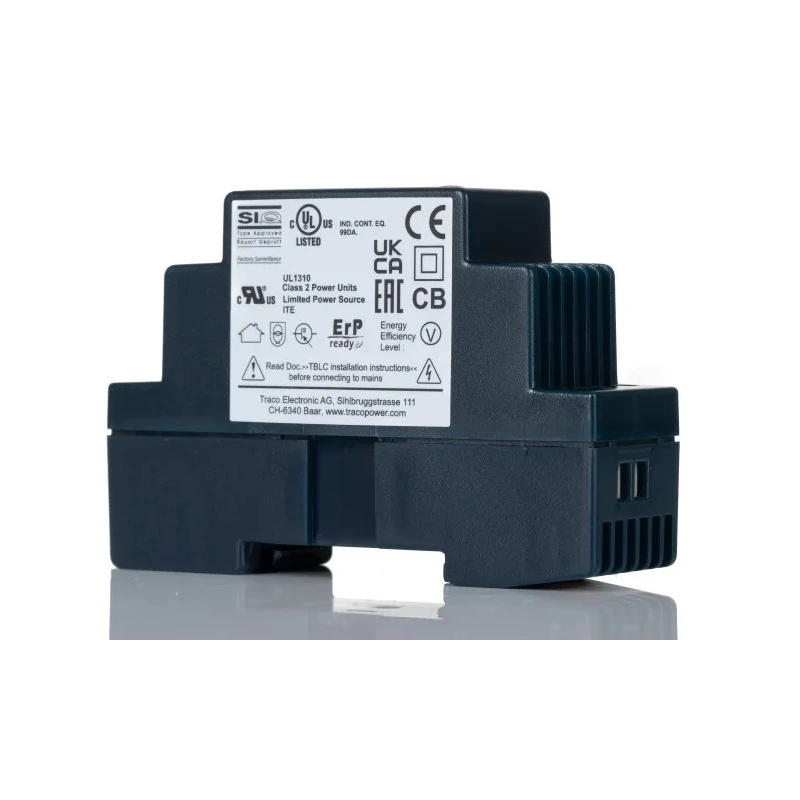 TRACOPOWER Switched Mode DIN Rail Power Supply 264V AC Input 28V DC 630 mA 15W TBLC 15-124