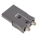Anderson Power Products SBS Series 2 Way Male Battery Connector, Straight Cable Mount, 600V, 110A SBS50GRY10MM