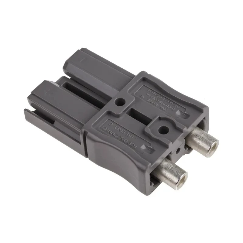 Anderson Power Products SBS Series 2 Way Male Battery Connector, Straight Cable Mount, 600V, 110A SBS50GRY10MM