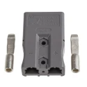 Anderson Power Products SBS Series 2 Way Male Battery Connector, Straight Cable Mount, 600V, 110A SBS50GRY10MM