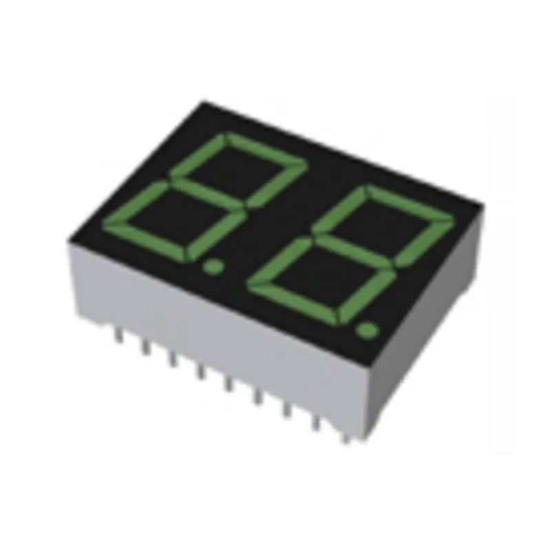 ROHM 2-Character 7-Segment 14.3 mm Character Height LED Display Right Side Decimal Orientation LBP-602MA2