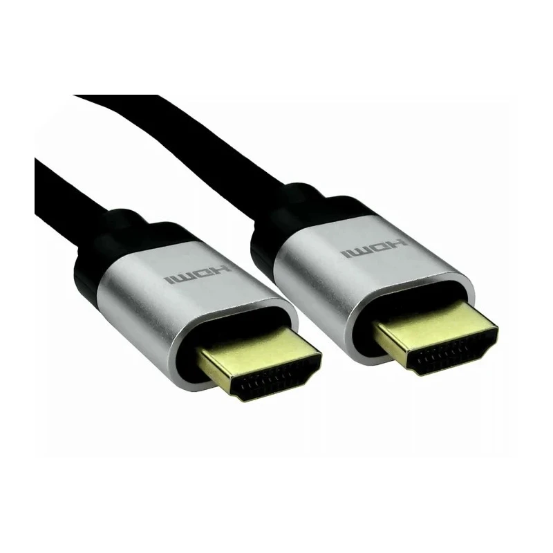 RS PRO 1 m 8K HDMI Cable Male to Male Connector Black PVC Jacket CE REACH RoHS 195-4890