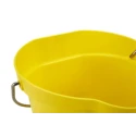 Vikan 6L Plastic Yellow Round Bucket with Handle, 260mm Length, 270mm Width, 258mm Height 56886