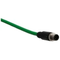 RS PRO Shielded Cat5e Ethernet Cable, 5 m, Green PVC Braid Jacket, M12 Male to RJ45 Male, 60V Cat5e