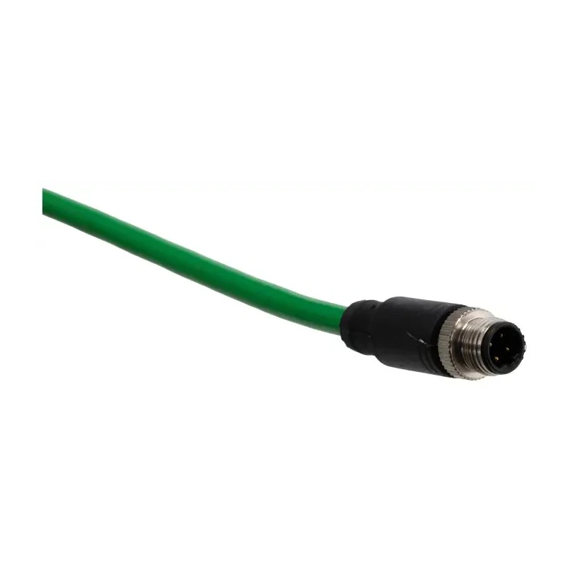 RS PRO Shielded Cat5e Ethernet Cable, 5 m, Green PVC Braid Jacket, M12 Male to RJ45 Male, 60V Cat5e