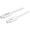 StarTech.com Thunderbolt Cable USB 3.2 Type-C 1 m White PVC Jacket 20Gbps 100W Power Delivery 4K60 Video TBLT3MM1MW