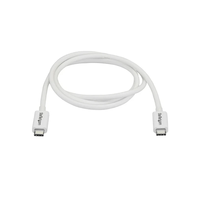 StarTech.com Thunderbolt Cable USB 3.2 Type-C 1 m White PVC Jacket 20Gbps 100W Power Delivery 4K60 Video TBLT3MM1MW