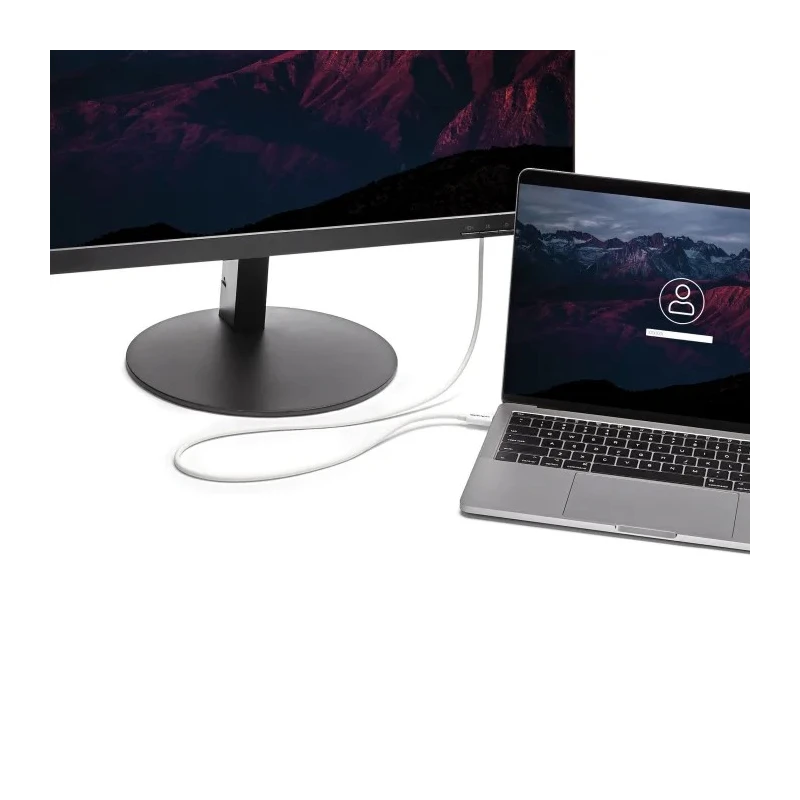 StarTech.com Thunderbolt Cable USB 3.2 Type-C 1 m White PVC Jacket 20Gbps 100W Power Delivery 4K60 Video TBLT3MM1MW