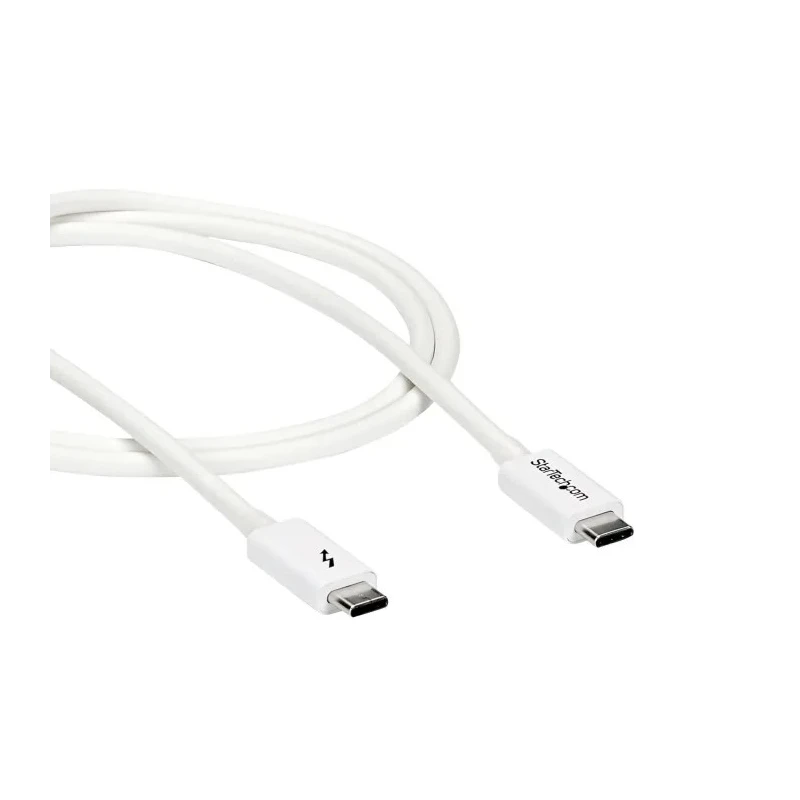 StarTech.com Thunderbolt Cable USB 3.2 Type-C 1 m White PVC Jacket 20Gbps 100W Power Delivery 4K60 Video TBLT3MM1MW