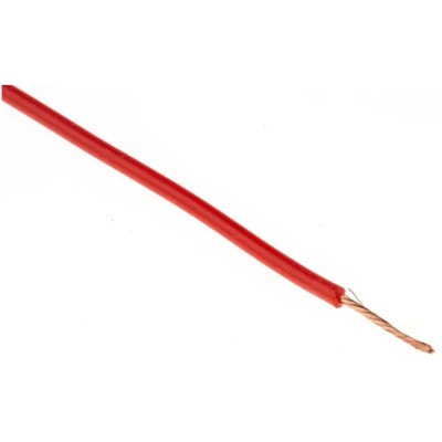 RS PRO Red Silicone Rubber Hook Up Wire 20 AWG Copper Conductor 600V, 270x0.05 mm Core Strands, 100 m Reel 209-8061