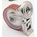 LAG Stainless Steel Swivel Castor with Polyurethane Wheel 125mm Diameter 150 kg Load Capacity 21231 FR HB