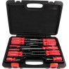 RS PRO Pozidriv and Slotted Standard Screwdriver Set, 15-Piece, Ergonomic Handles, Chrome Vanadium Steel, Model 228-4143