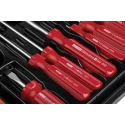 RS PRO Pozidriv and Slotted Standard Screwdriver Set, 15-Piece, Ergonomic Handles, Chrome Vanadium Steel, Model 228-4143