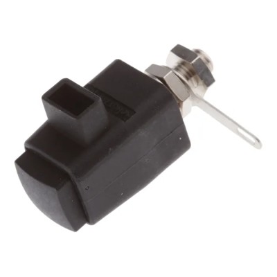 Schutzinger 2.5 mm Black Insulated Terminal Post, 300V, 16A SDK801 BLK