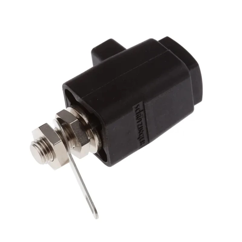 Schutzinger 2.5 mm Black Insulated Terminal Post, 300V, 16A SDK801 BLK