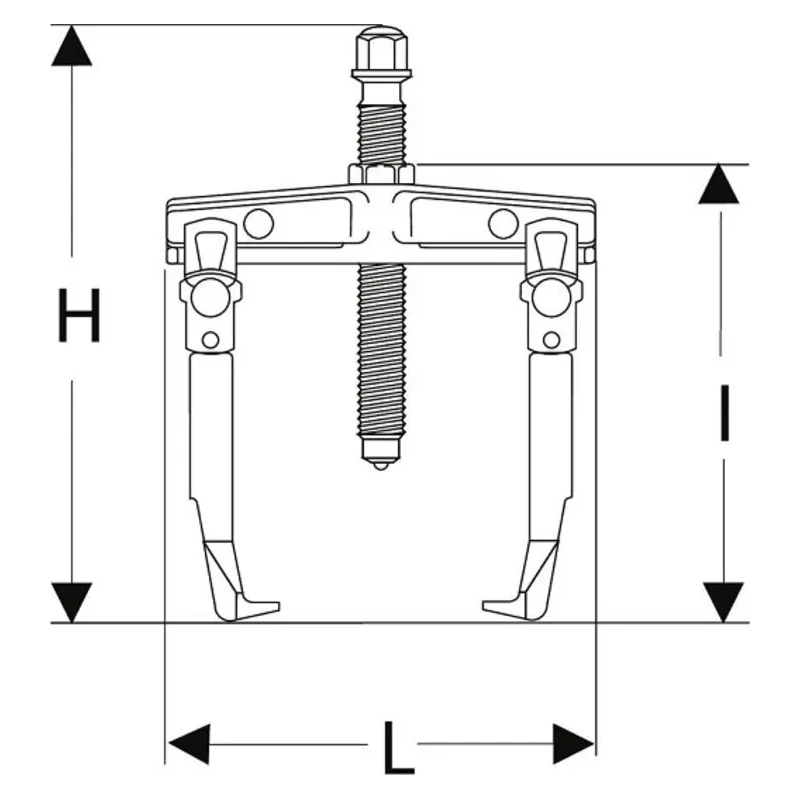 Facom Gear Bearing Puller with 1.5 t Hydraulic Force, Capacity 10 to 85 mm, 1-Piece U.42