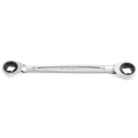 Facom Double Ended Spanner Metric Size 20x24 mm, Satin Chrome Finish, 230mm Overall Length 464TX.20X24