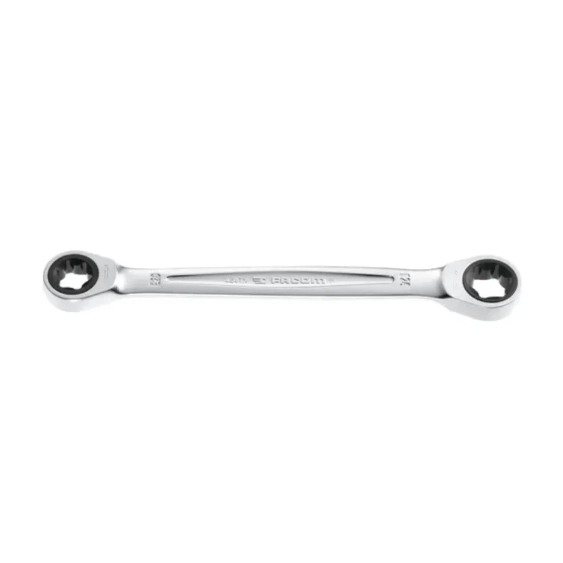 Facom Double Ended Spanner Metric Size 20x24 mm, Satin Chrome Finish, 230mm Overall Length 464TX.20X24
