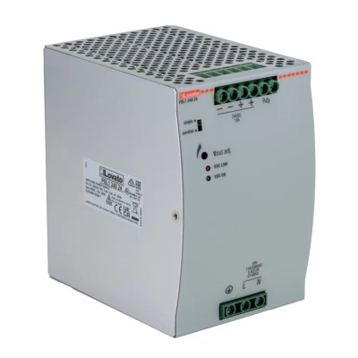 Lovato Electric Switched Mode DIN Rail Power Supply 230V AC Input 24V DC, 10 A Output, 240 W PSL124024