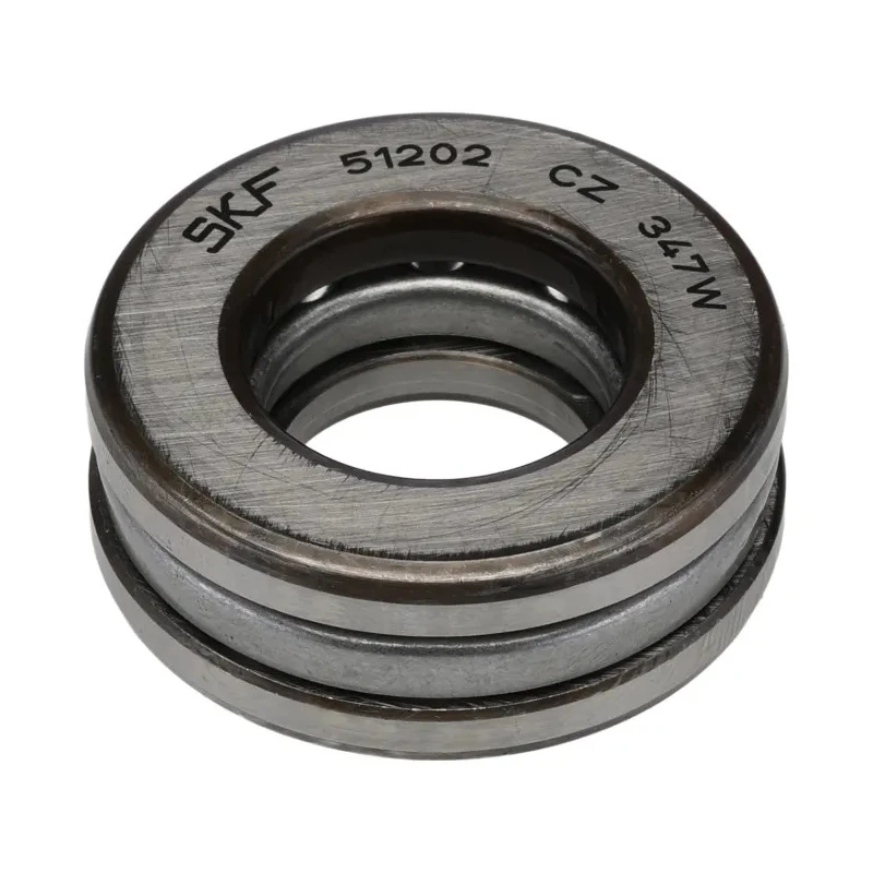 SKF 1 Row Thrust Ball Bearing 15 mm ID, 32 mm OD, 12 mm Width, Sheet Metal Cage Steel Balls 51202