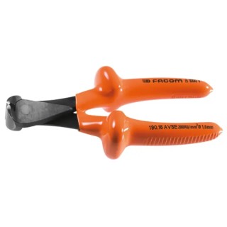 Facom 1-Piece Round Nose Plier Straight 170mm Overall Length, 1000V VDE Approved, 7.5mm Jaw, ESD Safe 190.16AVSE