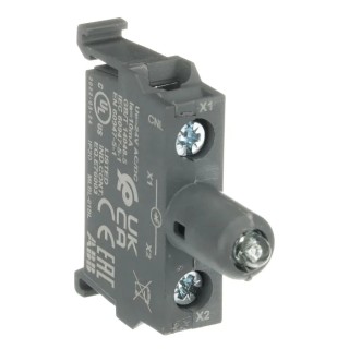 ABB MLBL Series LED Light Block, Blue Illumination, 24 V AC/DC, Screw Terminal Connection 1SFA611621R2014